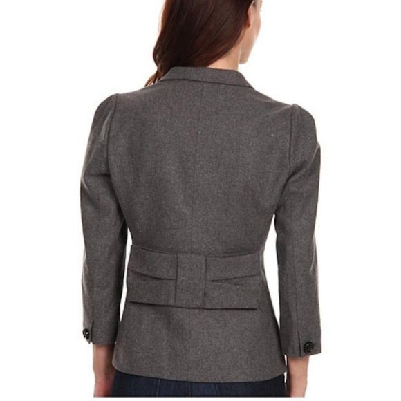 Kate Spade Melita Tweed Button 3/4 Length Sleeves Blazer Jacket Gray Size 4 - Picture 16 of 16
